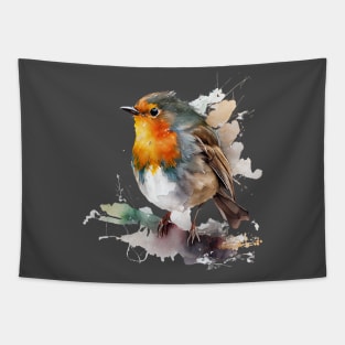 Robin Bird Watercolor 8.0 Tapestry