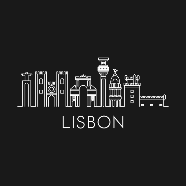 Lisbon Skyline by Printadorable