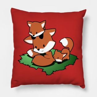 Chibi Fox Family Pillow