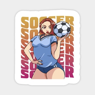 Female Soccer Player Boys Girls Goalkeeper Futbol Lover Gift Magnet