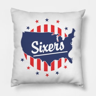 Philadelphia 76ers Vintage Retro Style Pillow