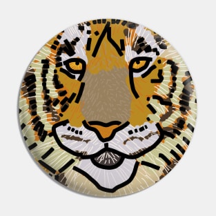 Tiger Face Pin