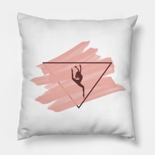 dance design in dusty rose and burgundy variation Pillow