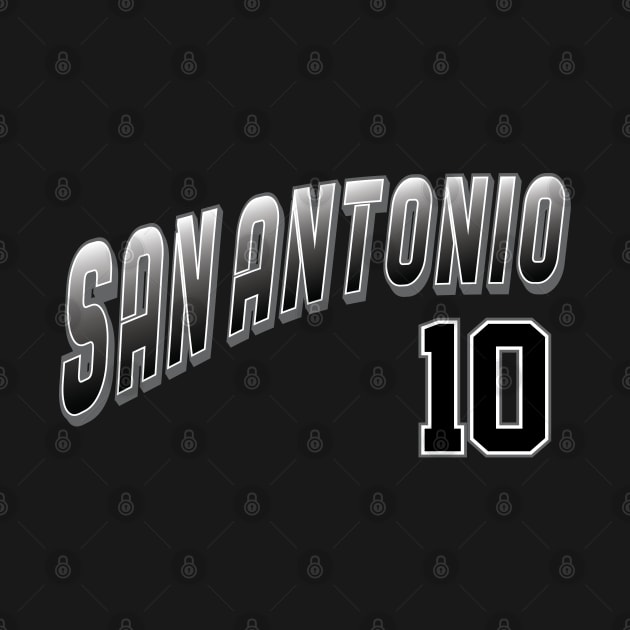 Retro San Antonio Number 10 by Cemploex_Art