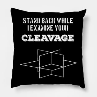 Stand Back While I Examine Your Cleavage design- Rockhound - Geology Pillow