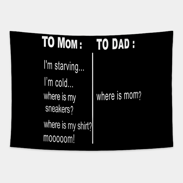 funny sarcastic mom & dad Tapestry by mouad13