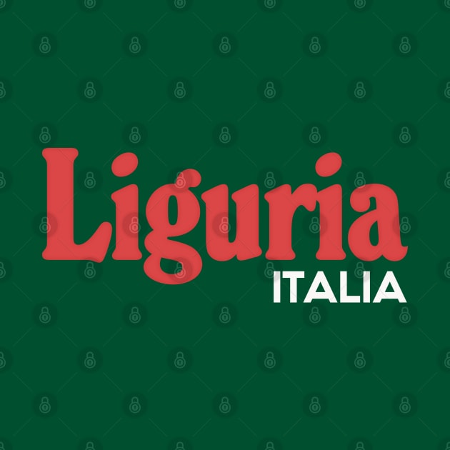 Liguria - Retro Style Italian Region Design by DankFutura