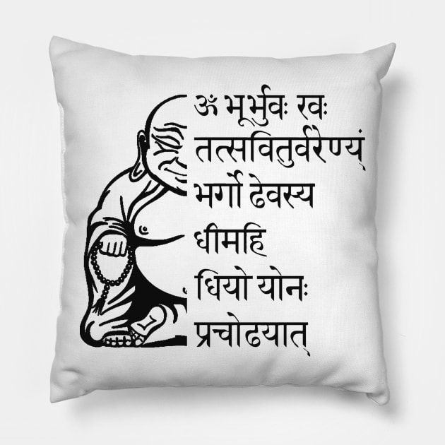 Gayatri Mantra Pillow by NEFT PROJECT