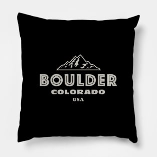 Boulder Colorado Mountains Pillow