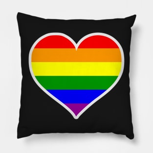 Pride Heart LGBTQ Design Pillow