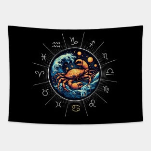 ZODIAC Cancer - Astrological CANCER - CANCER - ZODIAC sign - Van Gogh style - 14 Tapestry