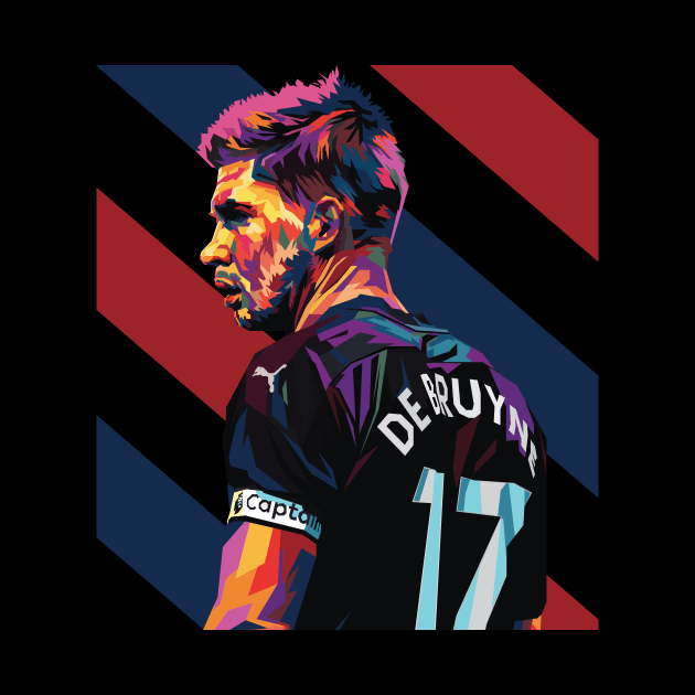 Kevin De Bruyne In Wpap Pop Art Colorfull by Hanafi