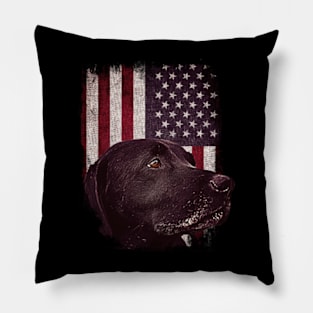 Patriotic Labrador Pillow