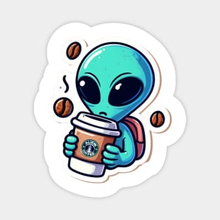 Alien coffe Magnet