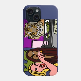 Woman Yelling at Cat Meme with a Tiger Phone Case