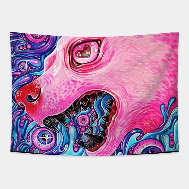 GlitterBear Tapestry by Bethaliceart