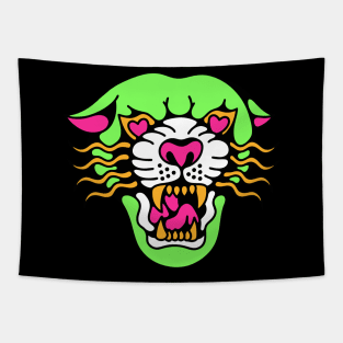 Panther eye heart Tapestry