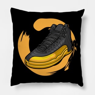 AJ 12 Retro Black UNV Gold Sneaker Pillow