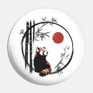 Red panda under the sun Pin