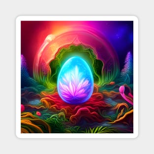 Neon Egg in Fairy Garden Magnet