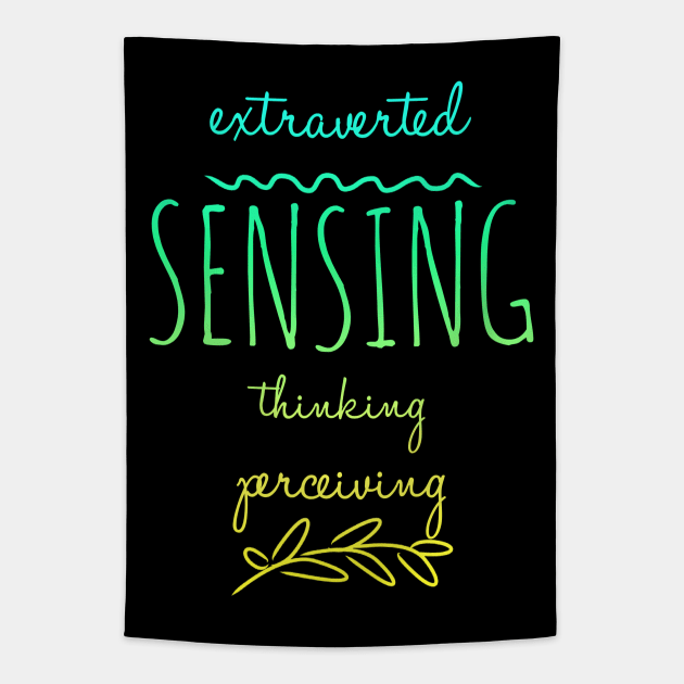 ESTP Extraverted, Sensing, Thinking, Perceiving Tapestry by coloringiship