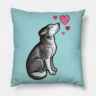 Siberian Husky love Pillow