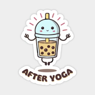 Yoga Coffee BOBA - kawaii Magnet