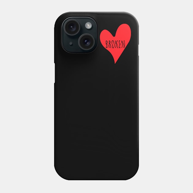 Broken Heart Phone Case by Simple and Clean