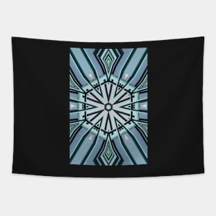 Architecture kaleidoscope light blue Tapestry