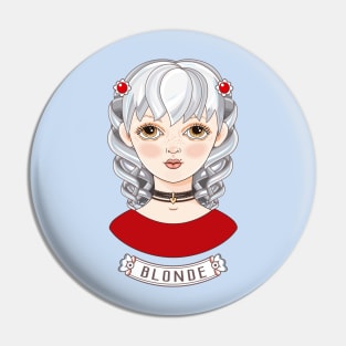 White Haired Blonde Pin