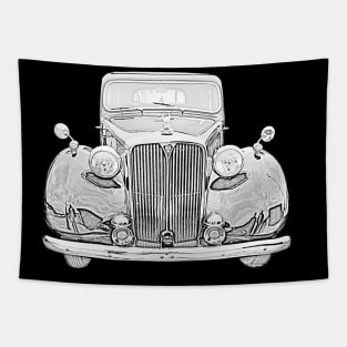 Rover P3 1940s classic car monochrome Tapestry