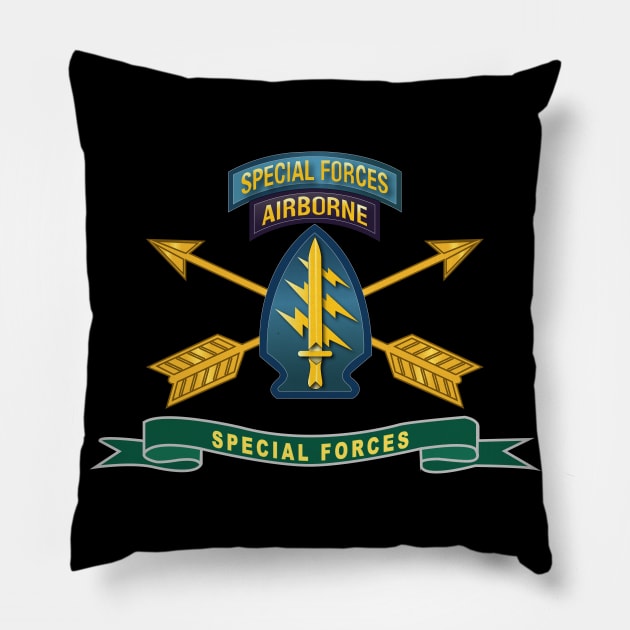 Special Forces - SSI w Tab - Br - Ribbon X 300 Pillow by twix123844