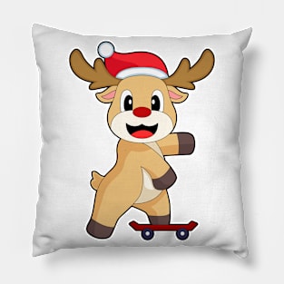 Reindeer Christmas Skater Pillow