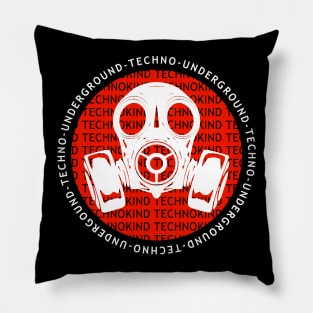 Techno music gasmask Pillow