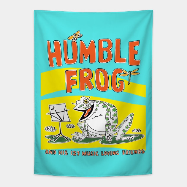 Humble Frog Book cover, Oliver Grimley Fine Art Tapestry by O GRIMLEY