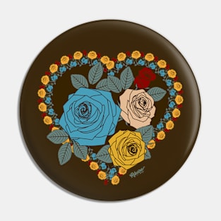 Colorful Roses Pin