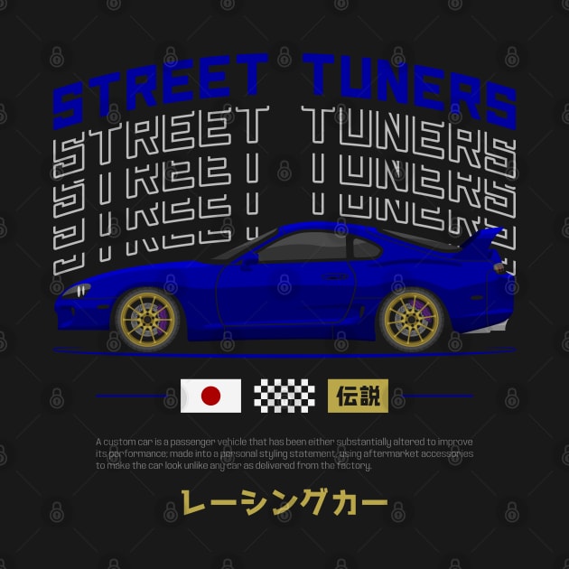 Street Tuner Blue Supra mk4 JDM by GoldenTuners