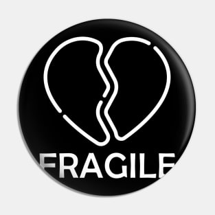 Fragile Heart Lines – White Pin