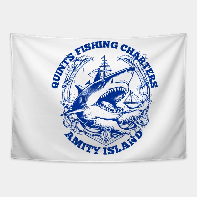 Quints Shark Fishing Tapestry by stuff101