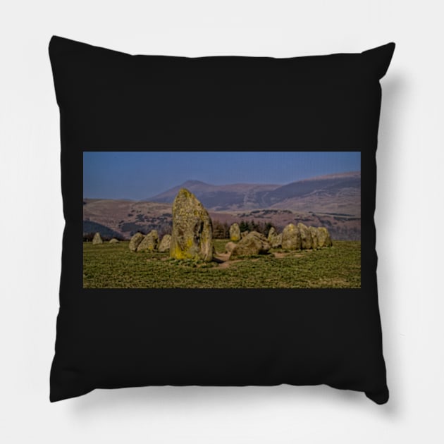 Castlerigg Stone Circle, UK (18) Pillow by Avalinart