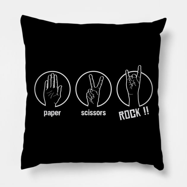 Paper Scissors Rock Pillow by DarkChoocoolat