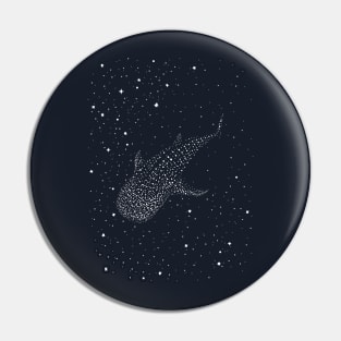 Cosmic whale shark Pin