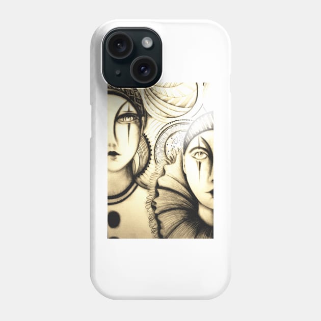 art deco pierrot by Jacqueline Mcculloch for HOUSE of HARLEQUIN Phone Case by jacquline8689