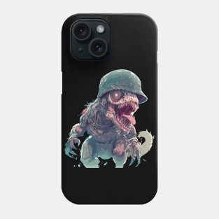 Spooky military zombie tyrannosaurus rex Phone Case