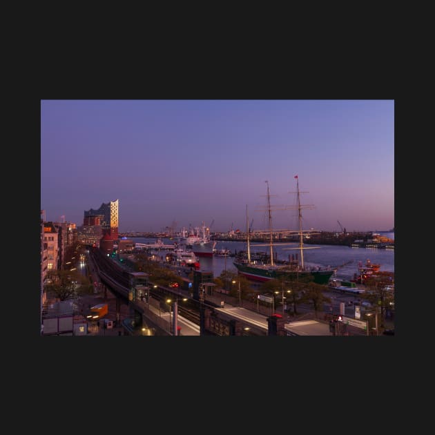 Elbe Philharmonic Hall, Elbe, dusk, evening, Hamburg by Kruegerfoto