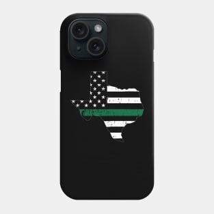 Texas Thin Green Line Military and Border Patrol Shirt Phone Case