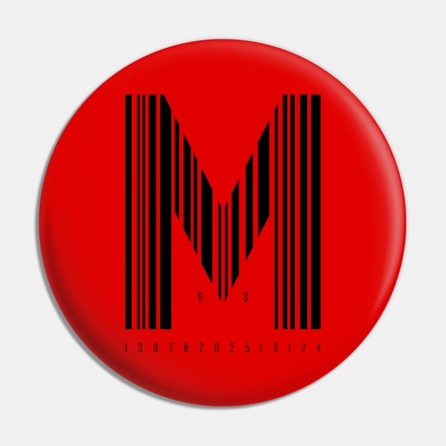 Mighty Max Bar Code (BLACK) Pin by awskky