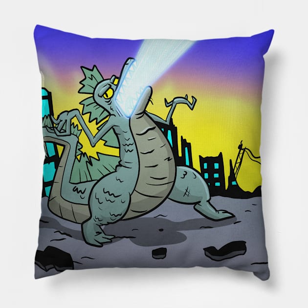 Monsterzard Pillow by Matt the Human