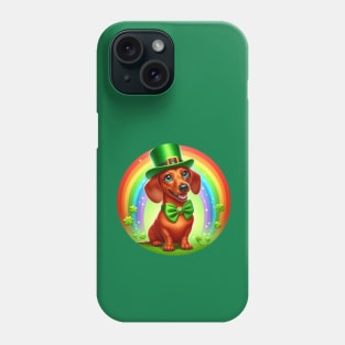 Lucky St Patrick's Dachshund Phone Case