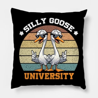 Silly Goose University Pillow